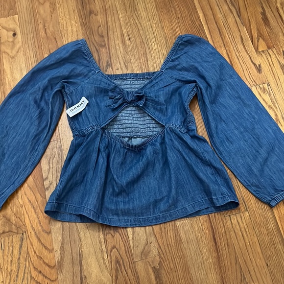 BACK TO SCHOOL NET OLD NAVY cute jean top. Sz XL (14-16) - Picture 3 of 4